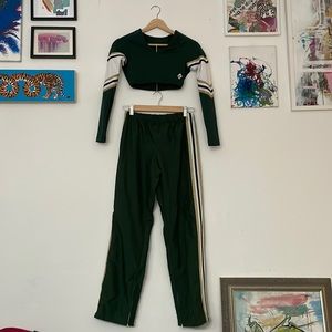 Amazing cheerleader varsity high school college uniform warm-up crop top set xs